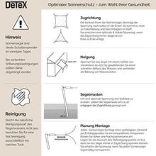 Detex Tenda a Vela Triangolare 4x4x4m Protezione Raggi UV50 Tessuto Oxford Idrorepellente Protezione dal Vento tendone da Sole Giardino Parasole terrazza Esterni