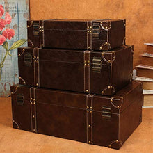 Dfghbn - Set di 3 valigie vintage in stile europeo, stile retrò, per camera da letto, soggiorno, valigia