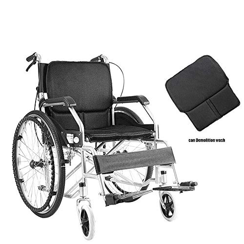 FTFTO Accessori per la casa Sedia a rotelle Pieghevole Manuale per Anziani disabili Sedia a rotelle Portatile Adatta per: Scooter per Anziani disabili (Nero Blu)