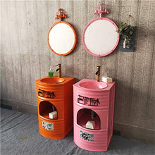 F-HOME Lavabo, lavabi industriali in ferro da stiro, lavabo, lavabo, lavabo, creativo, stile retrò, colore: rosa