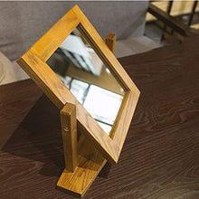 LLG Household Items& Europeo Semplice Legno Creative Desktop Portatile ad Alta Definizione Specchio Cura della Pelle rasatura e Viaggi