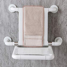 Sedia da bagno pieghevole per doccia, sgabello per cambio scarpe, a parete, con schienale, impermeabile, a prova di umidità e antiscivolo, in acciaio inossidabile 304, può sopportare un peso di 250