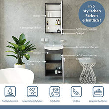 Planetmöbel - Set di mobili da bagno composto da mobile sotto-lavabo e armadietto a specchio, con sifone, ideale per il bagno degli ospiti, legno wengé