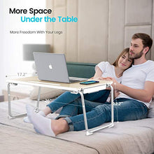 Nulaxy Tavolino da Letto, Tavolino Pieghevole per Laptop, XXL di Grandi Dimensioni Supporto PC Portatile con Cassetto Portaoggetti e Supporto per Libri per Divano, Letto, Ufficio e Pavimento