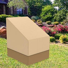 Fodera Protettiva Per Sedia A Dondolo Da Giardino, Coprisedia Per Sedie, Impermeabile Tessuto Oxford, Per Proteggere Sedie Da Vento, Raggi Uv, Polvere, Foglie, 99*83*70CM (Beige+Marrone, 210D,1Pezzi)
