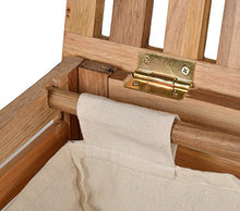 ts-ideen Cesto del bucato/Cofano per raccogliamento del bucato Ð Legno Massiccio di Noce Ð 66 cm Altezza