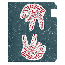 Two Fingers - Copre magnetico per cassetta delle lettere con scritta "Peace Love" (lingua italiana non garantita)