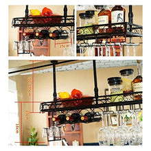 yqs Portabottiglie per Vino, Portabottiglie per Vino, Portabicchieri da Vino/Portabottiglie da Vino Sospeso a Soffitto Portabicchieri in Ferro in Metallo Portabicchieri Alto/Portabicchieri ad Alt