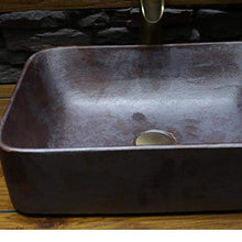 Grano di ruggine Vintage Europa Stile Vintage Cina Fatto a Mano Lavabo Lavaggio Rettangolare Lavandino da Bagno Artistico in Ceramica