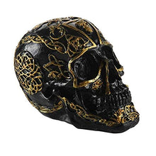 Ornamenti Sculture Resina Totem in Oro Statua di Teschio Nero Statue Artigianali per La Decorazione Art Carving Modello Halloween Decorazioni per La Casa Figurine Scultura Regalo Regalo