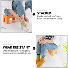 WINOMO Sgabello in Plastica per Uso Domestico Sgabello per Uso Domestico Addensare Soggiorno Cambiare Scarpa Panca Bagno Antiscivolo Bambino Sgabello per Ufficio a Casa Scuola Materna