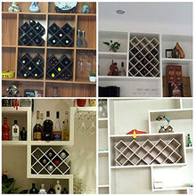 BLMDX Portabottiglie per vino in casa, 5 bottiglie di legno massello, 28 x 28 x 20 cm