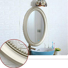 AJH Specchi da Bagno Specchio da Parete Specchio per Trucco da Trucco Specchio da Bagno a Parete Specchio da Bagno Ovale con Cornice in ABS Specchio Decorativo impermeabi