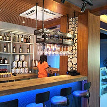 L.TSN Portabottiglie da soffitto in Ferro Metallico Portabottiglie per Vino Portabottiglie e portabicchieri da Appendere Telaio Mensola a Muro a soppalco a 2 Livelli - Ampio Spazio di archiviazion