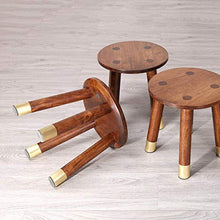 HYYDP Bagno Sgabello Mobili in Legno di Rame Sedia in Legno Piccola Sedia Cambio Moda Panchina Sgabello Rotondo Sgabello Be Applicable Compatible for Bagno Sgabello da Bagno in Gomma in Legno