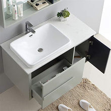 EVFIT Set di unità di vanità Mobile da Bagno Semplice Board Board Borsetto in Ceramica in Ceramica combinata Bagno Bagno Bagno Mobile da Bagno (Color : Gray, Size : 52x100x55cm)