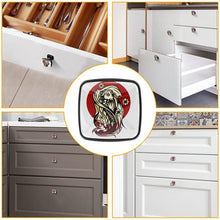 Set di 4 pezzi con maniglia quadrata per armadio da cucina, credenza, cassettiera, cassettiera, con viti, per cucina, comò, armadietto, bagno, armadio Vinatge Dragon tatuaggio giapponese