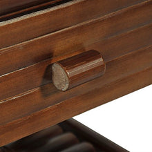 Tidyard Comodino Camera da Letto in bambù Marrone Scuro con Cassetto e Ripiano,Comodino in bambù,Comodino in Bamboo,Comodino Cameretta in bambù,Comodino Portaoggetti in bambù 45x45x40 cm