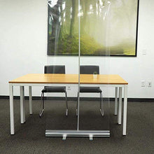 WLHER Schermo di Protezione da Starnuti, Schermata Clear Partition Germ Shield, Banner Roll Up Trasparente Portatile da Terra per Scuole, Uffici, Supermercati, Ristoranti