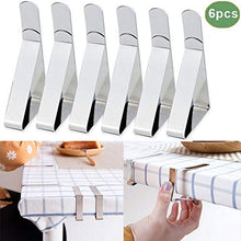 HCYY Clip per tovaglia 6 Pezzi/Set Clip per tovaglia Pratica Supporto per Copertura da Tavolo in Acciaio Inossidabile per la Festa Nuziale Accessori per la casa Pinza per Picnic Gadget