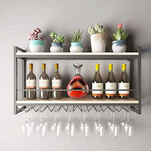LLT Wine Rack, Cremagliera Della Decorazione Della Parete Della Novità, Wine Rack Mensola Di Vetro a Parete in Legno Bottiglia e Iron & Wine e Del Supporto Della Cremagliera Di Vetro Di Immagazzinagg