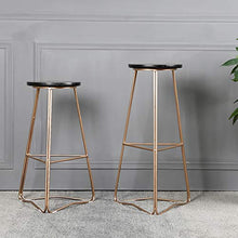 AOWU Bar Altezza Sgabello Tranciato di Legno di Sicurezza 3 Colori Retro Fine Industrial Style Legno Sgabelli Bar Industriale della Sedia (Color : Rose Gold, Size : 75cm)