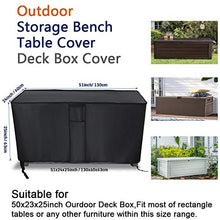 POMER, copertura per contenitore in tessuto Oxford impermeabile, 132 x 44 x 57 cm, con fibbie e maniglie per Keter, Suncast