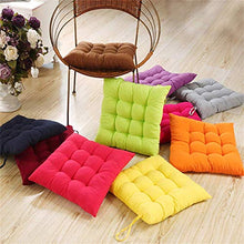MissZZ Cuscini per sedie Comodi e addensati con Lacci, Cuscino Quadrato Antiscivolo Cuscini per Ufficio Facili da Pulire Cuscini da Ufficio per Interni e Esterni Imbottiti-Gialli 38x38 cm (15x15 po