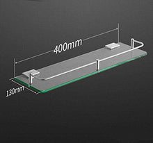 ZCCL Mensola in Vetro in Lega di Alluminio Bagno Vanity Wall Hanging Toilet Singolo Strato Quadrato Specchio da Bagno Front Rack Storage board-400mm