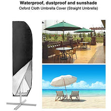 Muskmelon Copertura per Ombrellone Copertura per Ombrellone A Sbalzo Impermeabile per Patio 210D Tessuto Oxford, per Parasole da 8 Piedi con Cerniera, Nero