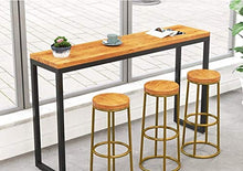 SZQ-Sgabelli da Bar Ferro Battuto di Legno Solido Sgabello, Round Restaurant Cafe Reception Sgabello Retro Style Stabile Pranzo Sgabello Sedia da Bar (Color : C, Size : 75CM)