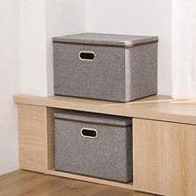 Ampia scatola di imbottitura pieghevole in tessuto di cotone in cotone per bambini giocattolo per bambini Organizer maniglie per home armadio cassettiera da camera da letto organizzatori contenitore