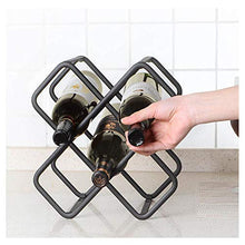 ASDFGHJKL Controsoffitto Wine Rack, 5 Bottle Holder Vino per i Vini Bagagli No Assembly Required Moderna Nero Vino Metallo Rack