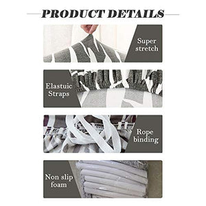 Surwin Copridivano Elasticizzato 1 2 3 4 Posti, Moda Stampa Elastico Universale Copridivani con Braccioli Fodera per Divano Antiscivolo Sofa Protettore (Ondulazione dell'Acqua,190-230cm)