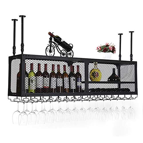 HLL Portabici Del Vino, Portabicchieri Di Vino Portabicchieri Sottosopra Del Bar Datario Del Bancone Industriale Del Bicchiere Del Vino Rosso Del Loft Del Sottotitoli Che Appende il Supporto Della Ta