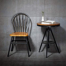 GYPPG Sgabelli Bar Bassi in Ferro Metallico con Schienale Cucina Sedie Pranzo rustiche in Legno retrò 45 cm Altezza Pub Sedie Bar