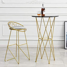 POETRY Sgabello da Bar Sedia da Bar Sgabello Alto Cucina Ristorante Poltrona Cuscino in Spugna Staffa in Acciaio 65 cm Adatto per Barra da 100 cm (Colore: T2)