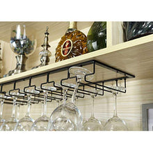 ZLJ Portabottiglie per Vino Mensola per Vino Bicchiere da Vino Capovolto Casa Portabottiglie per Vino Rosso Wine Bar Bancone Calici da Appendere Mensola per Tazza appesa Nero 40 * 22,5