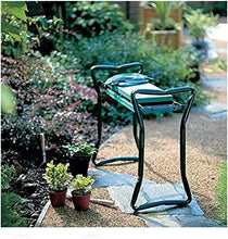 Sedile in ginocchio da giardino, sedia e panca pieghevoli portatili con panca e sedile con 2 tasche porta attrezzi, sedute da lavoro da giardino addensate in schiuma EVA Pad Carrello da giardino