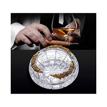 NIHAOA Accessori del Sigaro Alta Definizione Tre Titolare Trasparente Motivo di Cristallo Cigar Ashtray