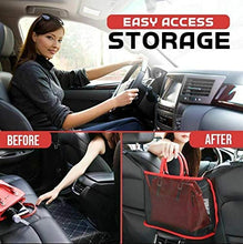 Car Net Pocket Handbag Holder Organizer Seat Side Storage Mesh Net Bag Advanced Black