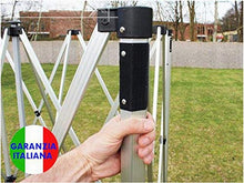 Gazebo Pieghevole 4,5x3m Alluminio piantone Esagonale Telo Rivestito PVC con Laterali