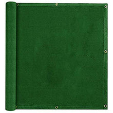 FANGJIE Rettangolare Telo da Sole in 75x550cm HDPE frangivento con Occhielli per Balcone Giardino, Verde