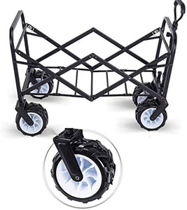HJBH Outdoor Pieghevole Utility Wagon, Pieghevole da Giardino Portatile Carrello a Mano Multifunzione, Manici Regolabili, Adatto a Shopping Picnic Beach Park (Color : H)