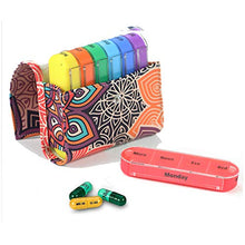 QQDL - Portapillole, portapillole, da viaggio per 7 giorni, con 4 scomparti, organizer portatile per pillole, scomparto per pillole e medicinali, per uso quotidiano e in viaggio