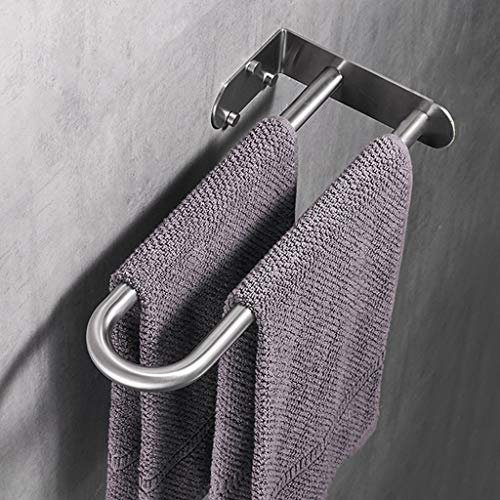 HXCD Doppio portasciugamani, portasciugamani in Acciaio Inox 304 Staffa per Asciugamani, portasciugamani da Parete, portasciugamani per Bagno Cucina 14,37 Pollici