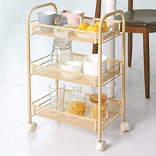 Zixin Scaffale da Cucina 3 Tier Bagno Shelf Metallo Multi-Layer Storage Rack Scaffale da Cucina Stand con Ruote