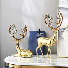 RTYUIHN Rame Puro Cervo Sika Ornamenti Soggiorno in Stile Europeo Mobile TV armadietto del Vino Portico Decorazione Creativa Regali di inaugurazione della casa (Seduta)