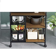 ChangDe Quattro Ruote Portatile Strumento di archiviazione Carrello Carrello da Cucina Bagno Ristorante Acciaio al Carbonio Carrello in Legno di Noce 2 Colori 73X35X85CM Utility Cart (Color : Brown)