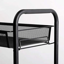 YIN YIN Carrello per ripiani Scaffale da cucina multi-strato in ferro battuto mobile conveniente solido stabile capacità grande cucina sala da pranzo soggiorno mensola nero 45X26X84cm Carrello a rulli